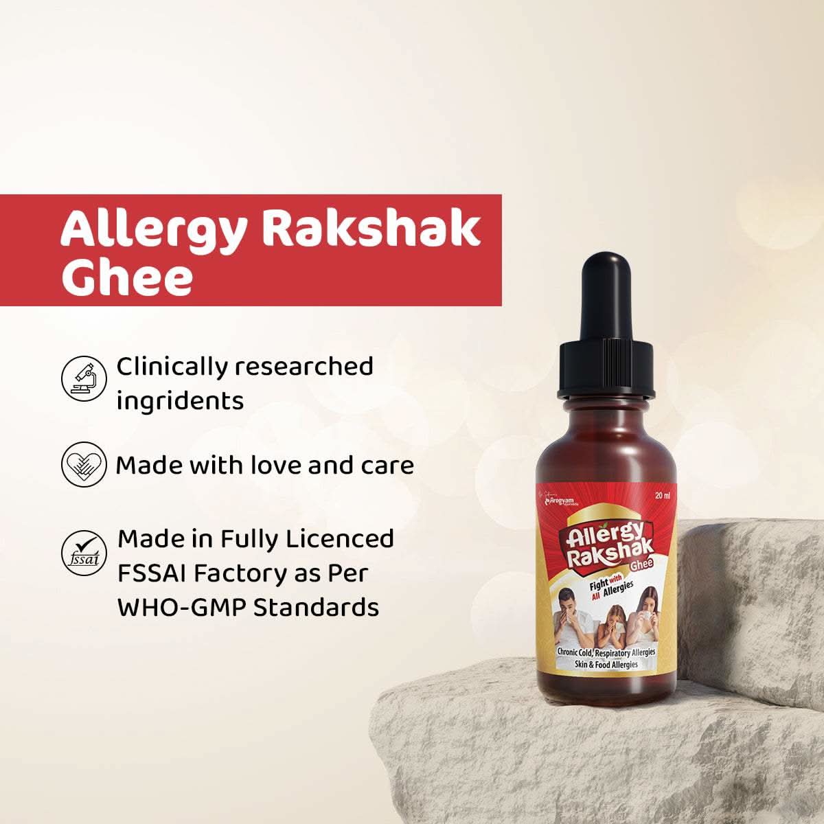 Allergy Rakshak Ghee By Arogyam arogyamayurveda