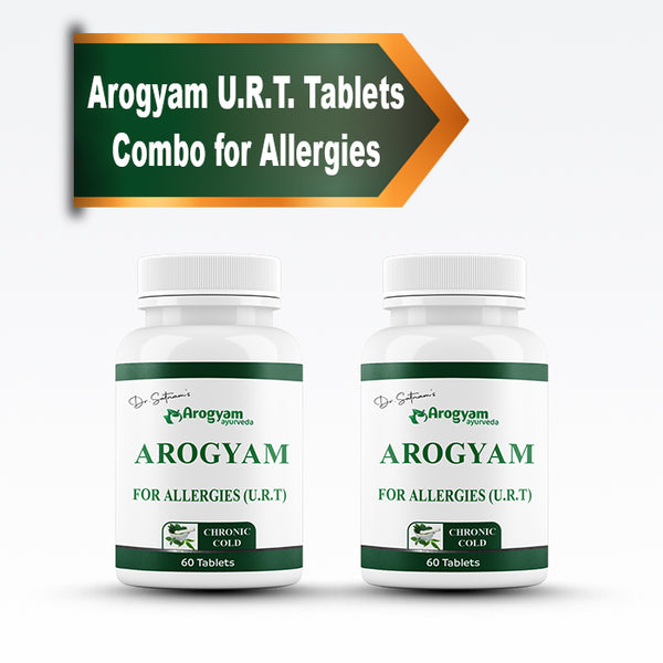 Arogyam U.R.T. Tablets for Allergies, 60 Tablets x2 Units