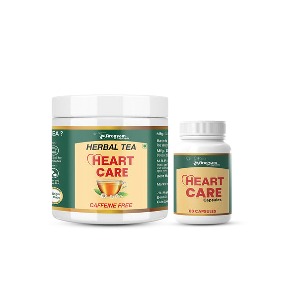 Heart Care Capsules & Herbal Tea Combo by Arogyam