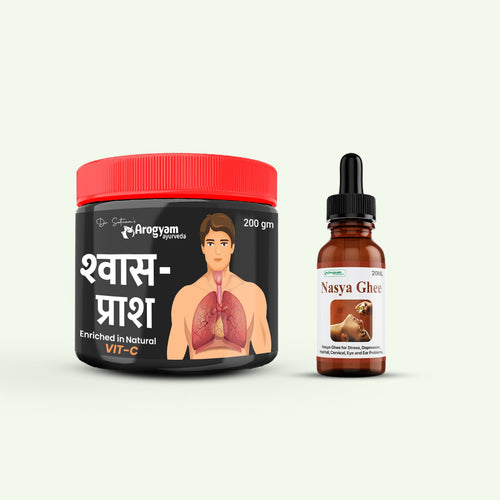 Arogyam Shwas Prash + Nasya Ghee