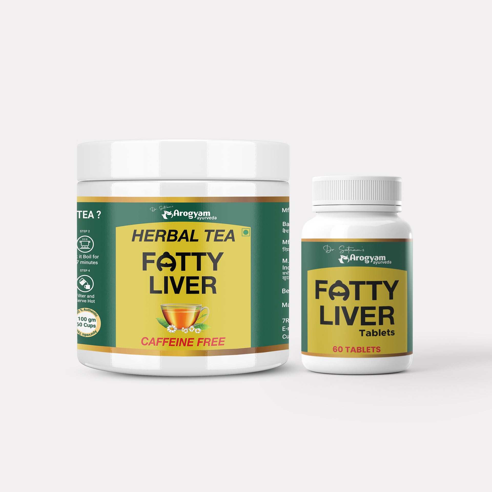 Fatty Liver Tablets And Herbal Tea Combo Ayurvedic Liver Detox Solution Arogyamayurveda